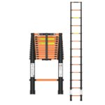 ⁦سلم حديد كربوني تلسكوبي مستورد قابل للتعديل بطول 3.9 متر – سلم مفرد موديل: YT-CTS390⁩ - الصورة ⁦5⁩