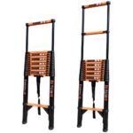 ⁦سلم حديد كربوني تلسكوبي مستورد قابل للتعديل بطول 3.9 متر – سلم مفرد موديل: YT-CTS390⁩ - الصورة ⁦7⁩