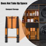 ⁦سلم حديد كربوني تلسكوبي مستورد قابل للتعديل بطول 3.9 متر – سلم مفرد موديل: YT-CTS390⁩ - الصورة ⁦8⁩