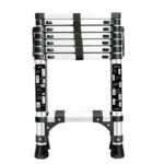 ⁦سلم ألمنيوم تلسكوبي مستورد قابل للتعديل – سلم 5 درجات موديل: YT-AT-S5⁩ - الصورة ⁦2⁩